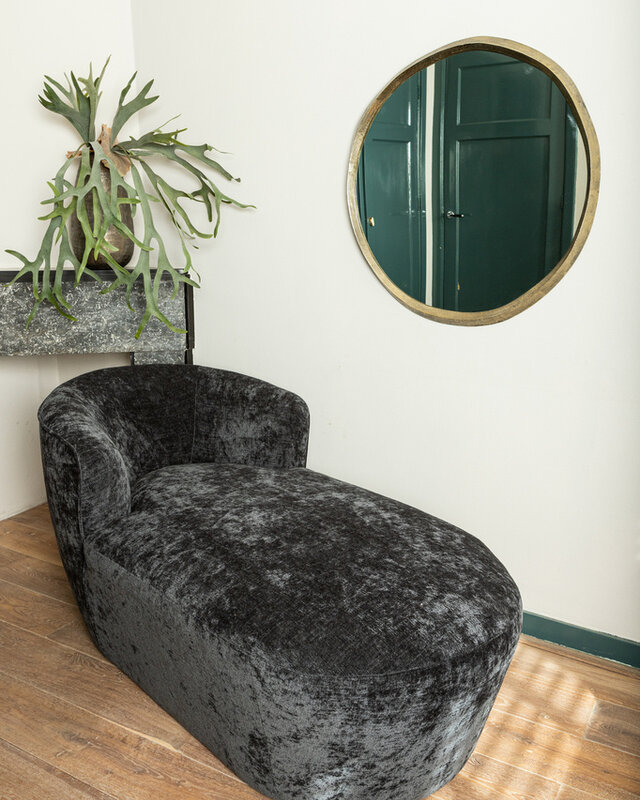 PTMD Limera Messing Aluminium Ronde Spiegel met Onregelmatige Rand S