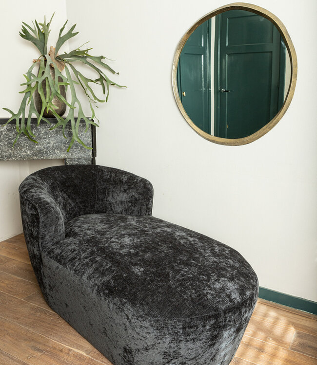 PTMD Limera Messing Aluminium Ronde Spiegel met Onregelmatige Rand S