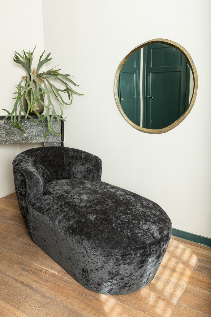 PTMD Limera Messing Aluminium Ronde Spiegel met Onregelmatige Rand S