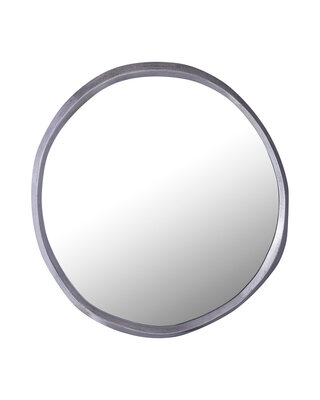 PTMD Limera Nikkel Aluminium Ronde Spiegel met Onregelmatige Rand S