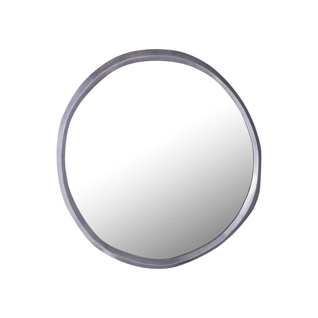PTMD Limera Nikkel Aluminium Ronde Spiegel met Onregelmatige Rand S