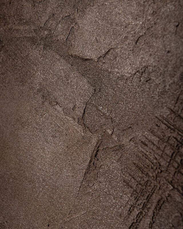 PTMD Kemp Bruine Canvas Schilderij Ruw Rond L
