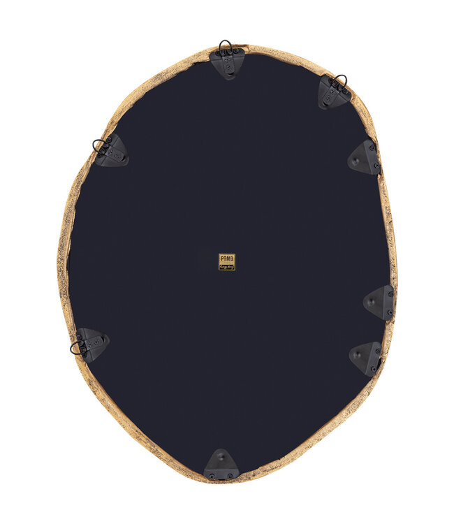 PTMD Paislie Messing Organisch Gevormde Spiegel Rond