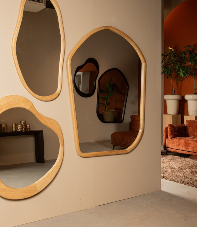 PTMD Barragh Natuurlijke Massief Houten Organische Spiegel