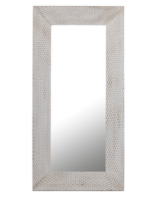 PTMD Chinasa Wit Rechthoekige MDF Spiegel met Gouden Afwerking Laag