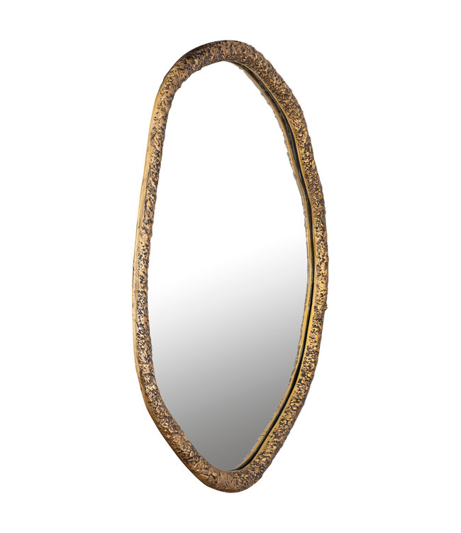 PTMD Paislie Messing Organisch Gevormde Spiegel Rond