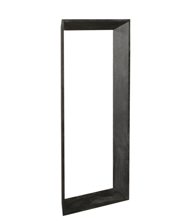 PTMD Kyro Zwart Acaciahout Rechthoekige Spiegel Klein