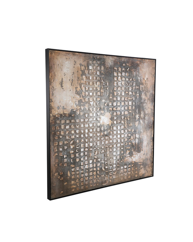 PTMD Pathe Gestructureerd Schilderij | Bruin | D122 cm