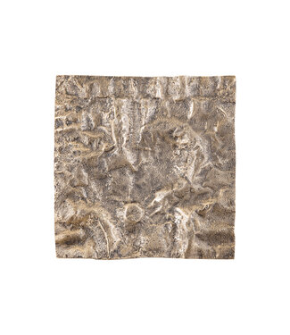 PTMD Eogan Gouden Gegoten Aluminium Wandpaneel Ruw Vierkant