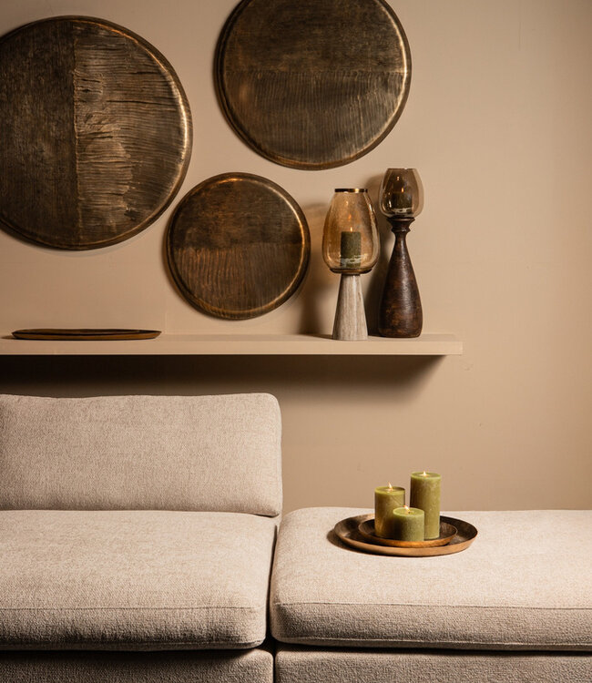 PTMD Jowad Antiek Gouden Aluminium Plaat Wandpaneel Geribbeld S