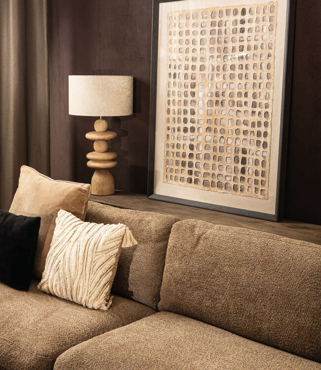 PTMD Carmell Roomwit Ingelijst Wandpaneel PS Bord Rechthoekig