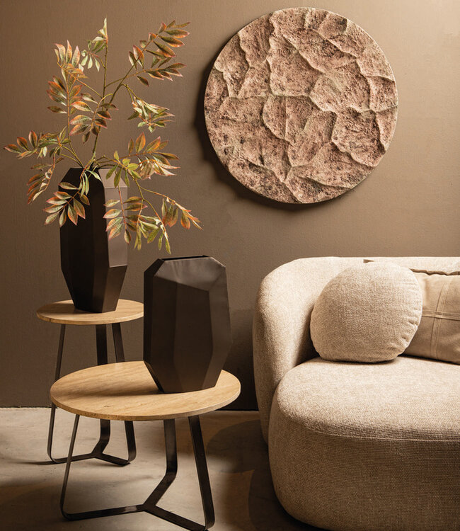 PTMD Rafet Grijs Ronde Cement Wandpaneel Ruwe Afwerking L