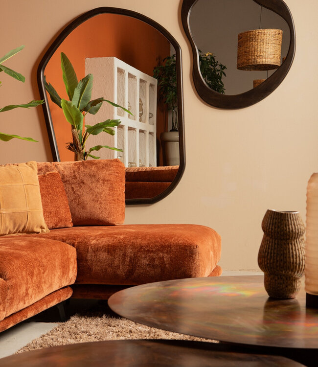 PTMD Barragh Bruine Massief Houten Organische Spiegel