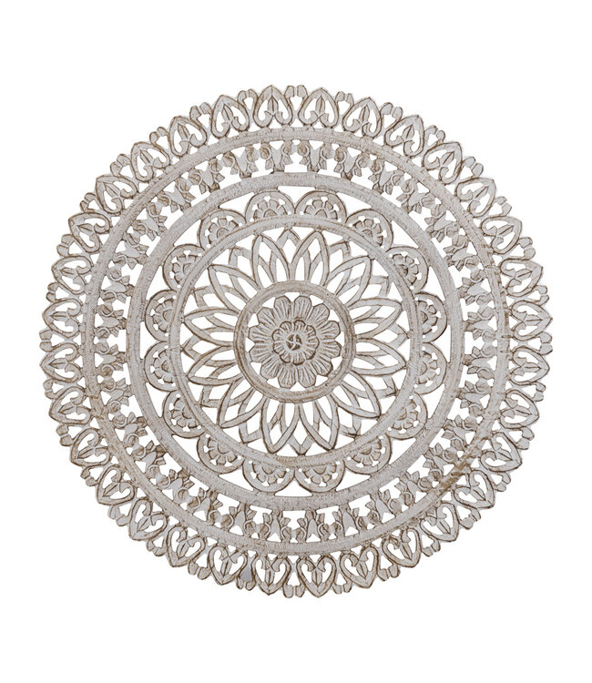 PTMD Farris Rond Wandpaneel S | Crème | D90 cm