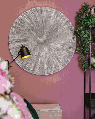 PTMD Zapp Wandpaneel L | Wit Geribbeld | D120 cm