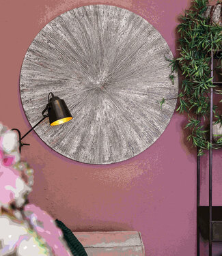 PTMD Zapp Wandpaneel L | Wit Geribbeld | D120 cm