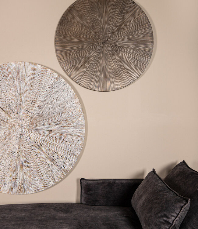 PTMD Zapp Wandpaneel L | Wit Geribbeld | D120 cm