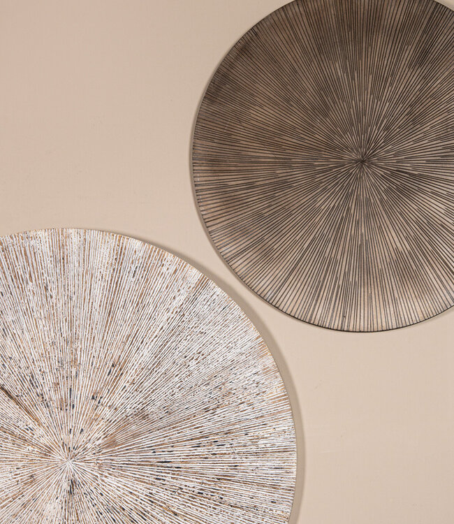 PTMD Zapp Wandpaneel L | Wit Geribbeld | D120 cm