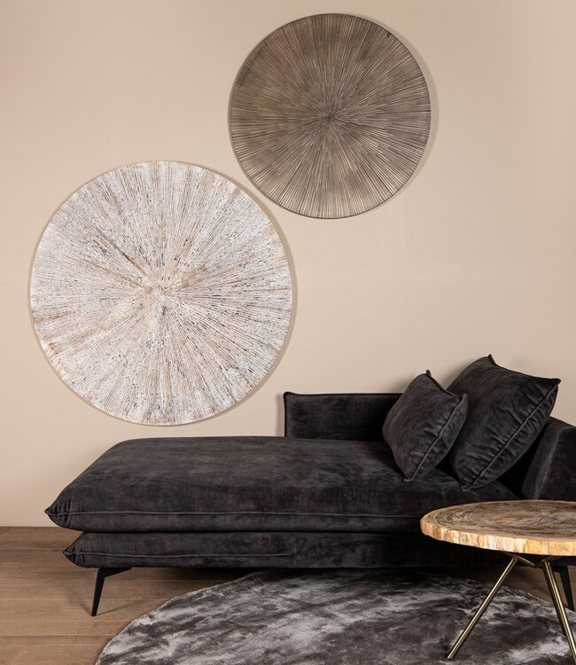 PTMD Zapp Wandpaneel L | Wit Geribbeld | D120 cm