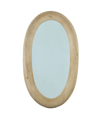 PTMD Noam Natuurlijke Mango Houten Ovale Spiegel