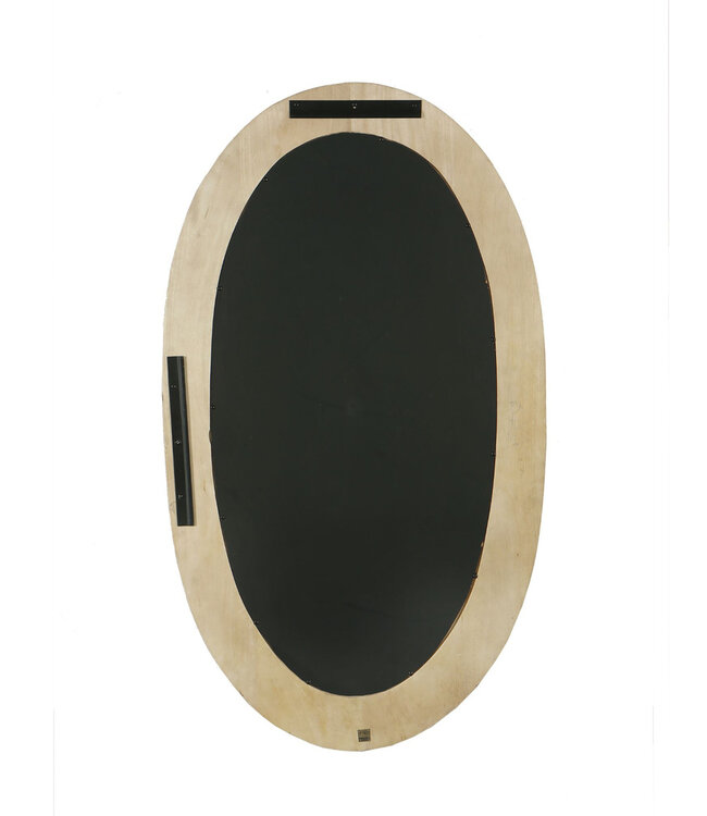 PTMD Noam Natuurlijke Mango Houten Ovale Spiegel