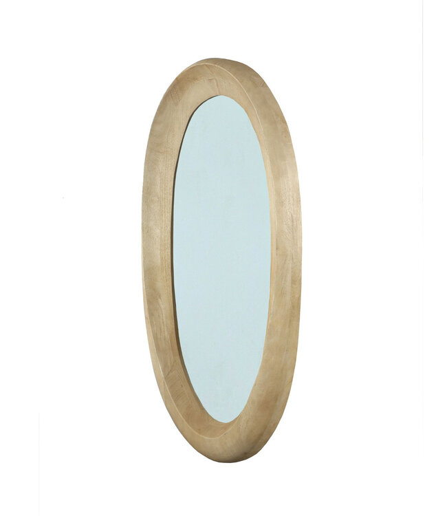 PTMD Noam Natuurlijke Mango Houten Ovale Spiegel