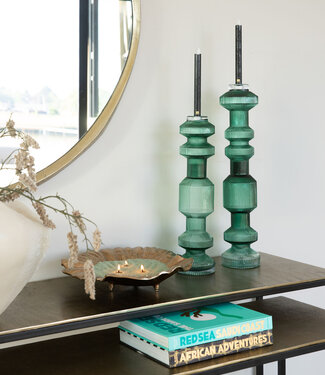 PTMD Galinda Kaarsenhouder M | Donkergroen | H60 x D13 cm