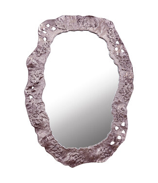 PTMD Kariss Bronzen Gegoten Alu Spiegel Ruwe Ovale Vorm