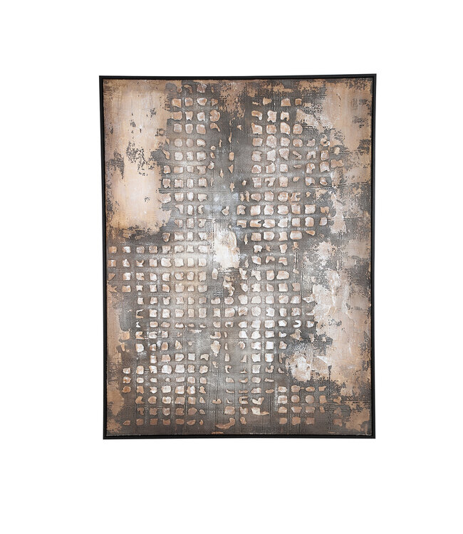 PTMD Pathe Canvas Schilderij | Bruin | H122 x B92 cm