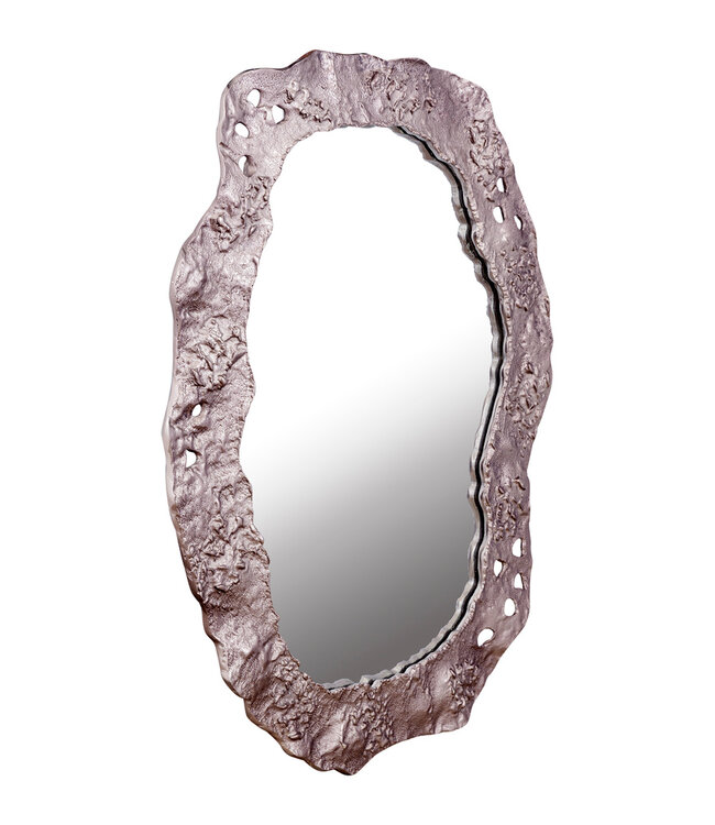 PTMD Kariss Bronzen Gegoten Alu Spiegel Ruwe Ovale Vorm