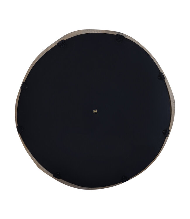 PTMD Limera Messing Aluminium Ronde Spiegel met Onregelmatige Rand L