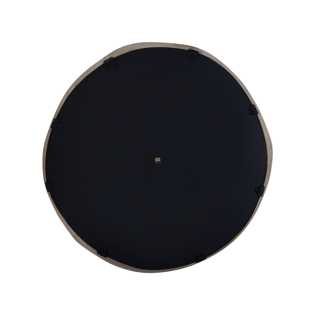 PTMD Limera Messing Aluminium Ronde Spiegel met Onregelmatige Rand L