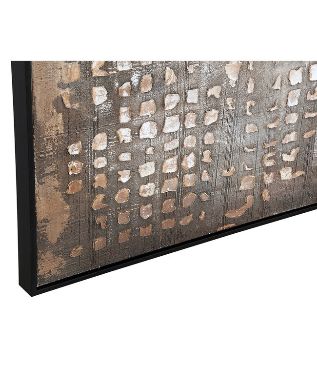 PTMD Pathe Canvas Schilderij | Bruin | H122 x B92 cm