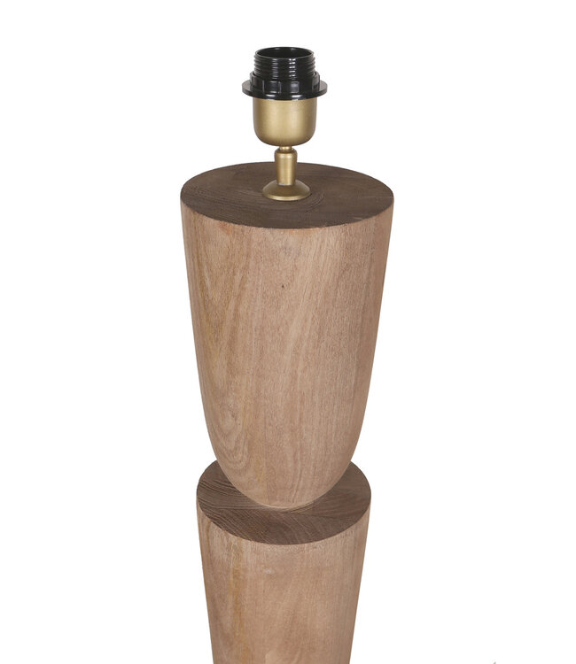 PTMD Lorinne Natuurlijke Mangohouten Gelaagde Vloerlampvoet