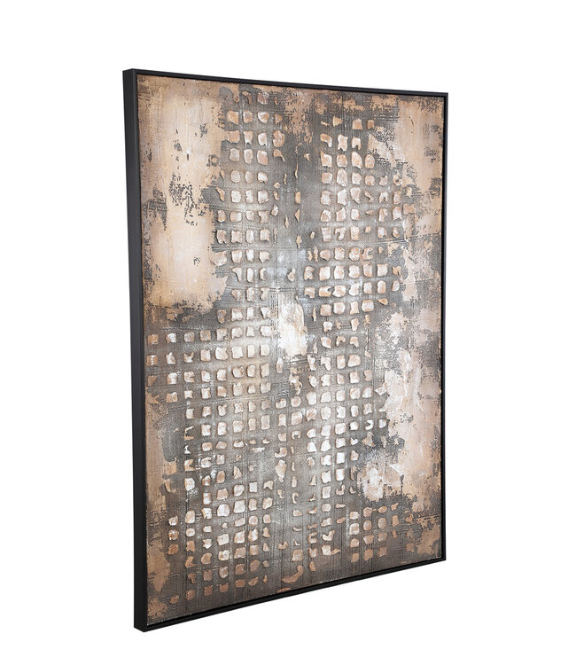 PTMD Pathe Canvas Schilderij | Bruin | H122 x B92 cm