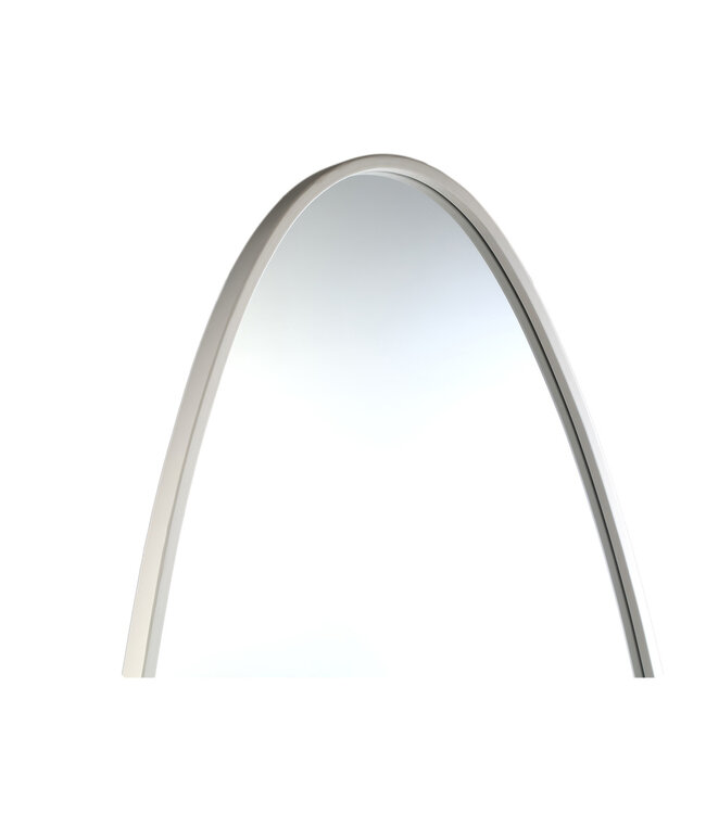 PTMD Serine Wit Stalen Ovaal Spiegel Groot