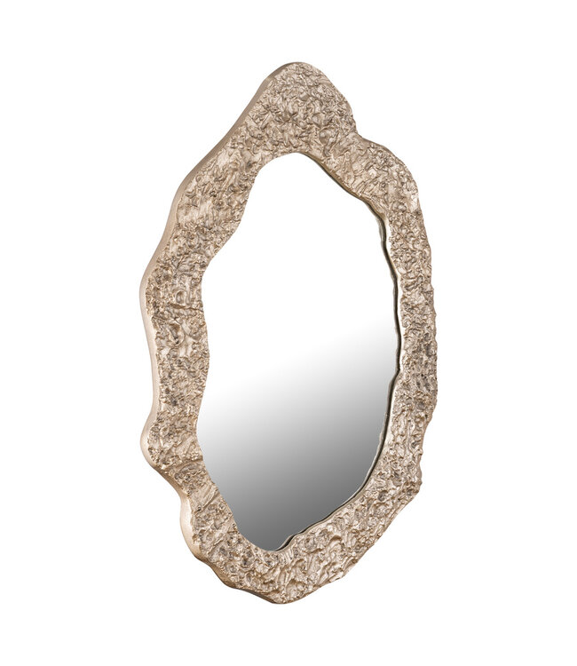 PTMD Morina Champagne Alu Spiegel Organische Ovale Vorm