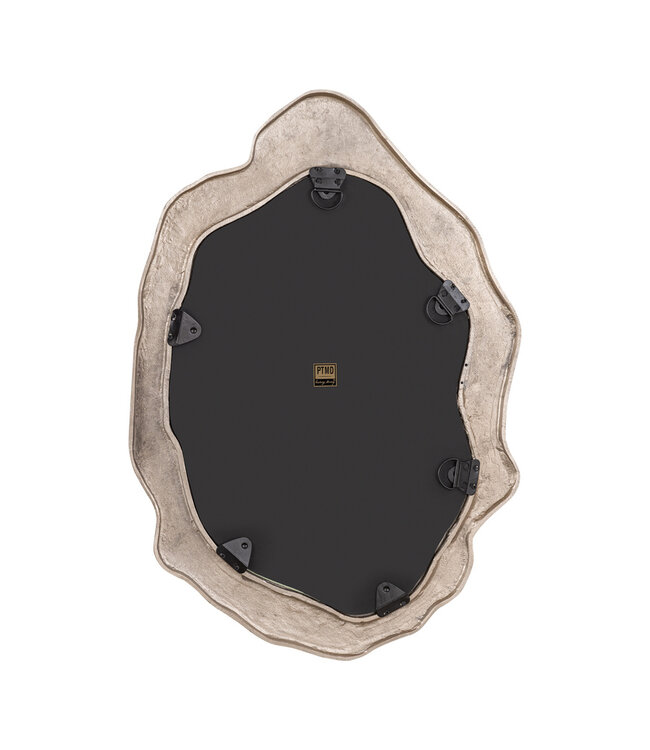 PTMD Morina Champagne Alu Spiegel Organische Ovale Vorm