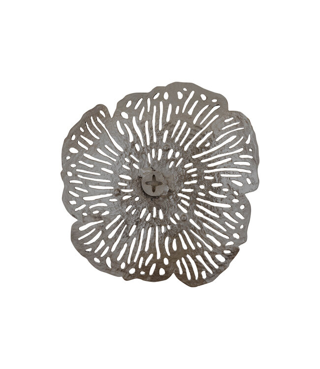 PTMD Ryhann Nikkel Gegoten Alu Bloem Wanddecoratie Kom M