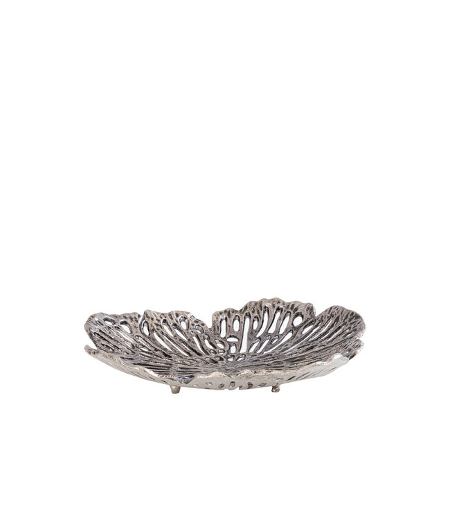 PTMD Ryhann Nikkel Gegoten Alu Bloem Wanddecoratie Kom S