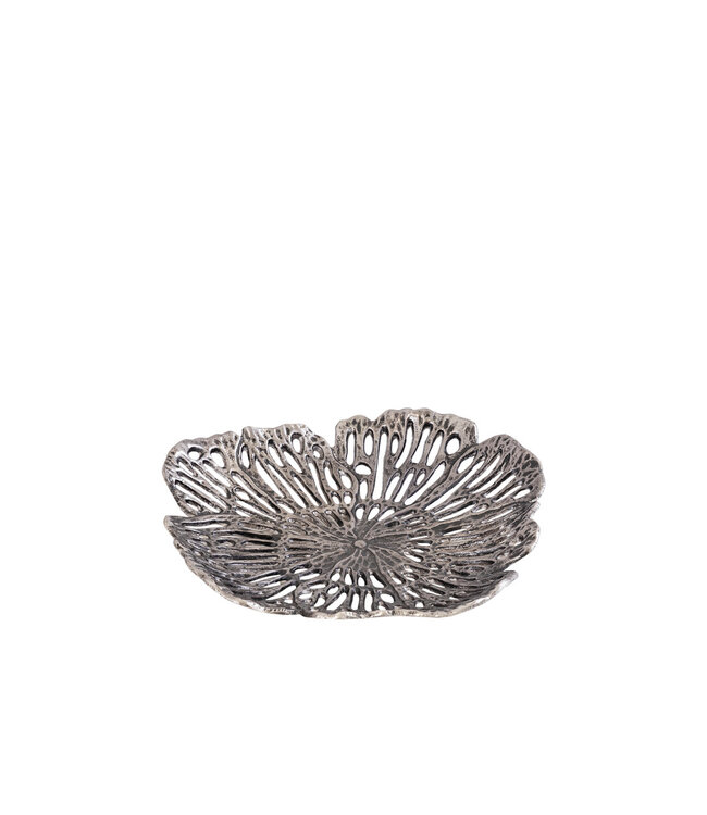PTMD Ryhann Nikkel Gegoten Alu Bloem Wanddecoratie Kom S