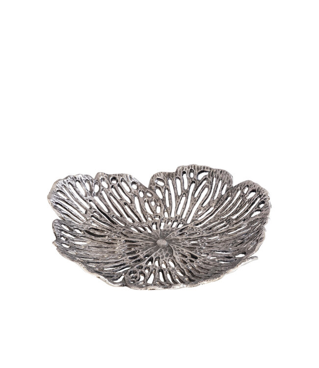 PTMD Ryhann Nikkel Gegoten Alu Bloem Wanddecoratie Kom M
