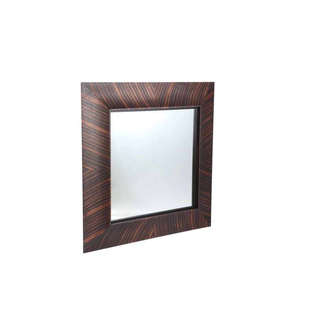 PTMD Gezzy Vierkante Spiegel | Bruin | Hout | H110 x B110 cm