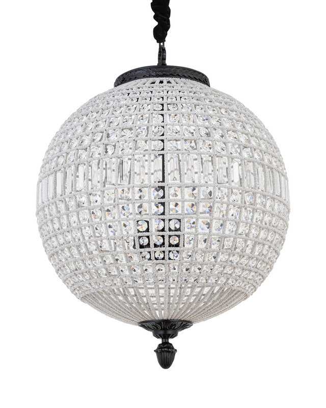 PTMD Jaris Kristal Plafondlamp L | H85 x D65 cm