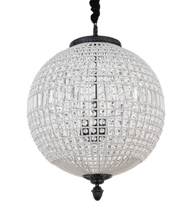 PTMD Jaris Kristal Plafondlamp L | H85 x D65 cm