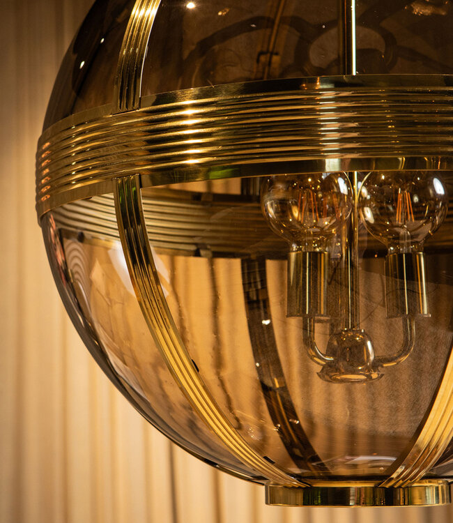 PTMD Mikk Hanglamp  S | Antiek Glas | H66 x D46 cm