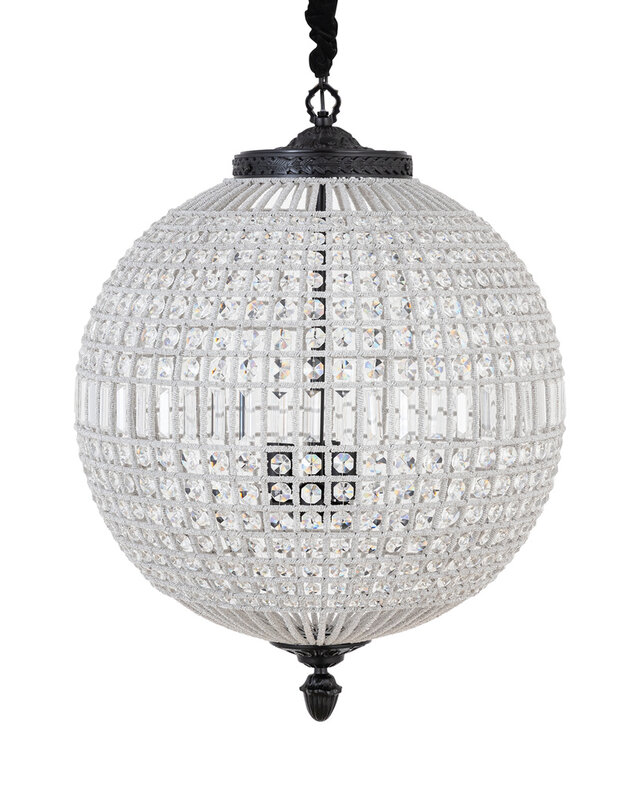 PTMD Jaris Kristal Plafondlamp L | H85 x D65 cm