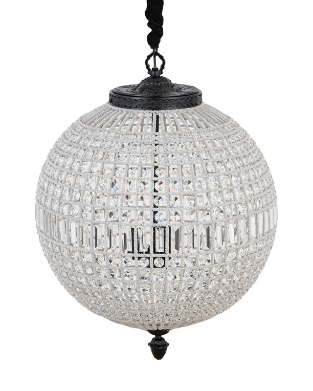 PTMD Jaris Kristal Plafondlamp L | H85 x D65 cm