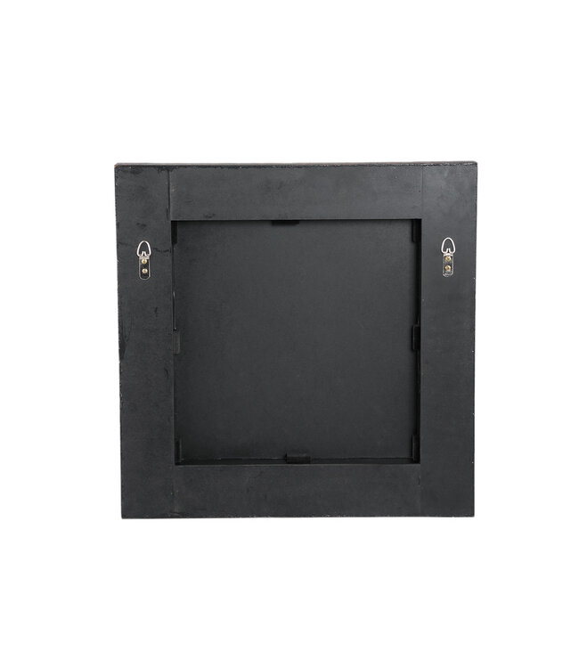 PTMD Tiess Bruine Houten Spiegel Rechthoekig Frame Vierkant