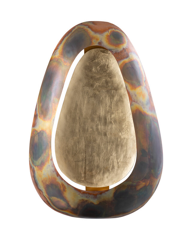 PTMD Magni Koper IJzer Ovaal Wandlamp Stormlicht L